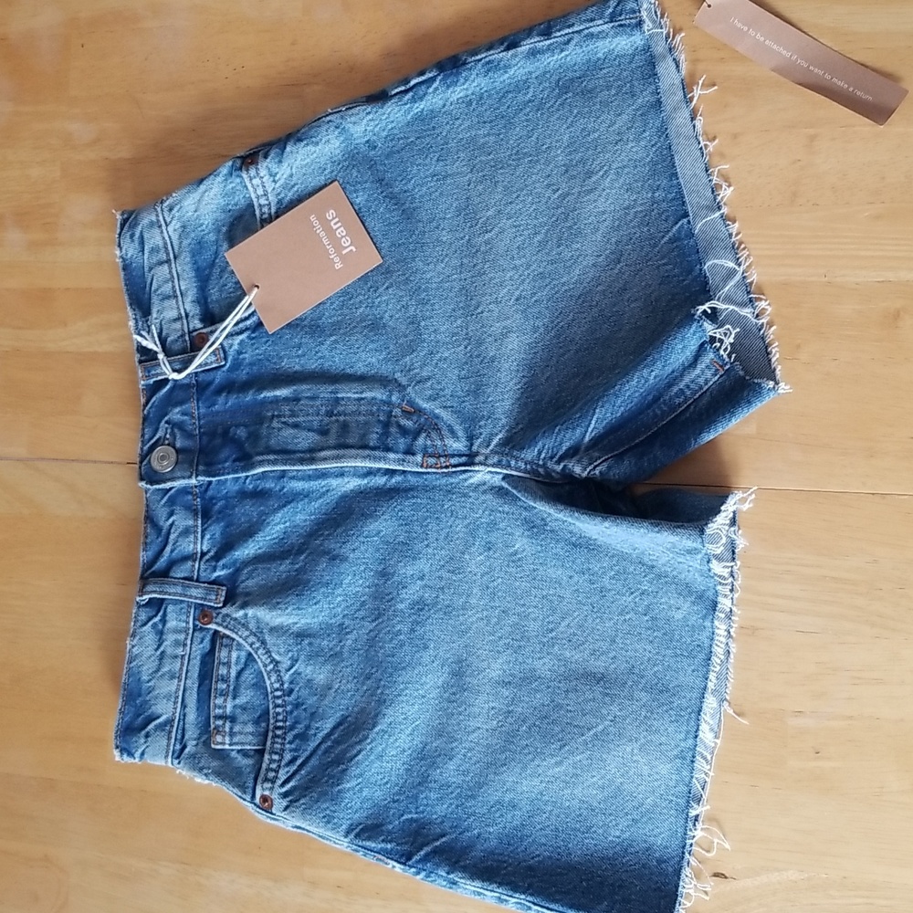 Reformation Blue Jean Shorts